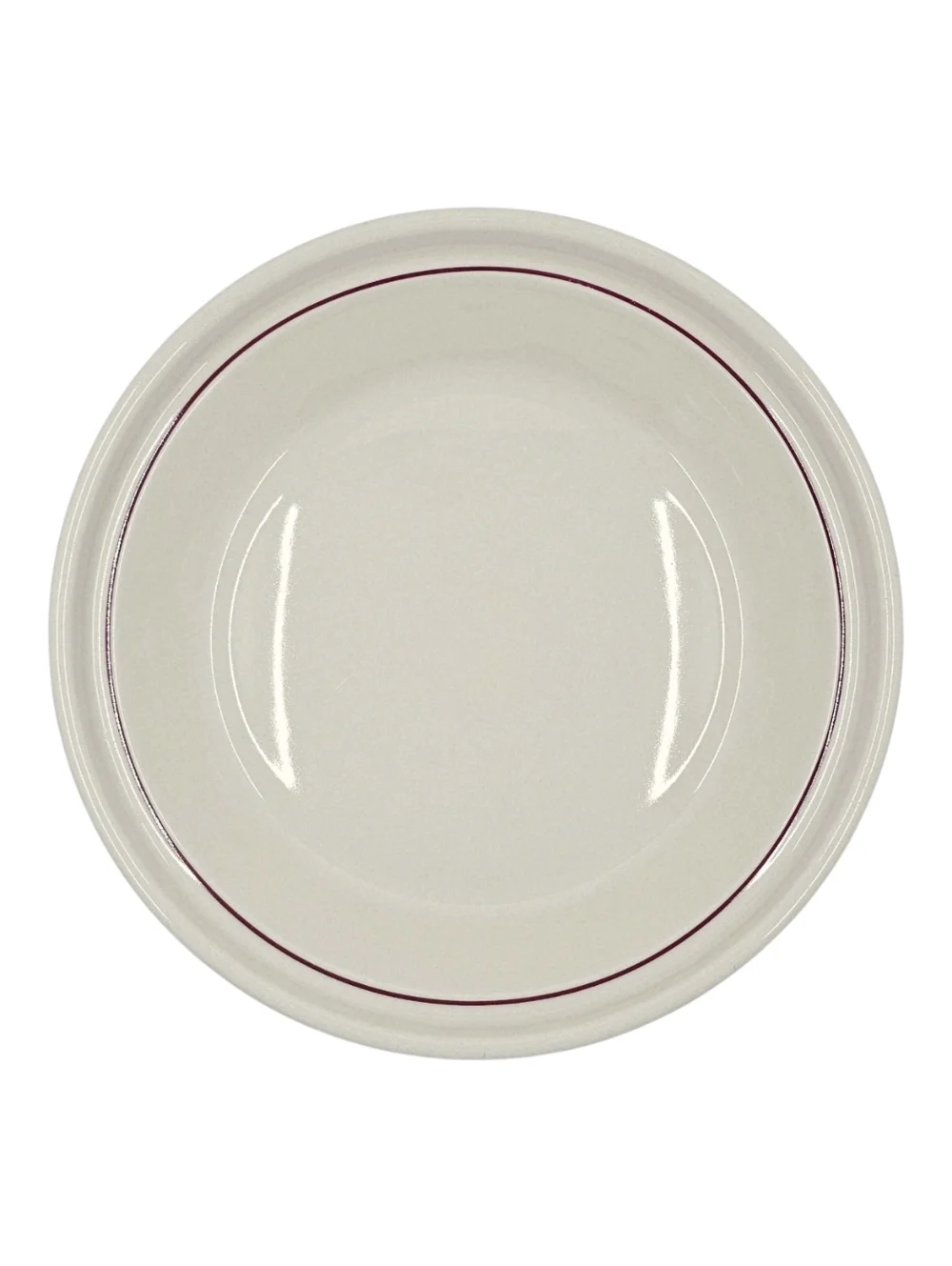 Longaberger Pottery Woven Traditions 10in Pie Baking Plate Red Border Bakeware